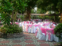 Tables ready for the Songbird reception to begin